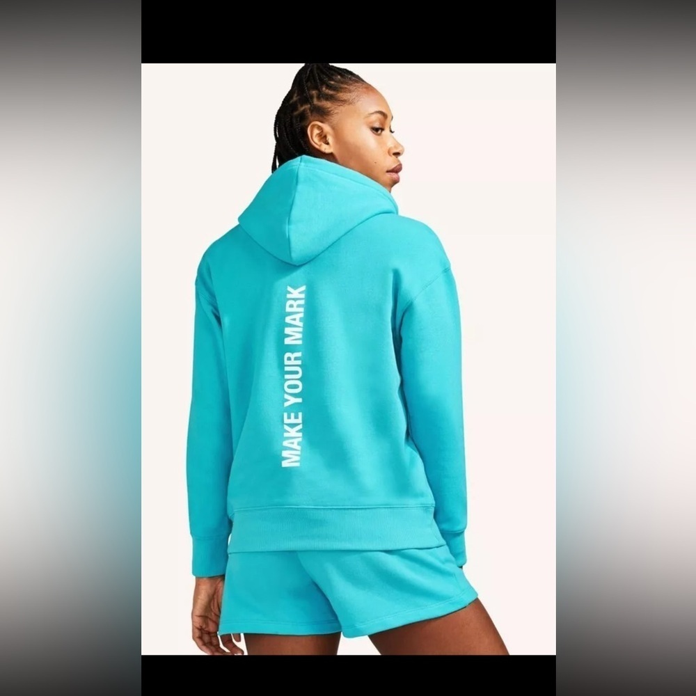 Peloton Hoodie Women's Size M Blue Make Your Mark Pullover Sweatshirt